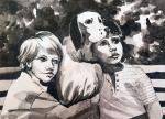 Белый Бим - Чёрное ухо, рисунок:Алёны Иванниковой, Московская область Белый Бим - Чёрное ухо, рисунок:Алёны Иванниковой, Московская область