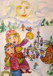 Масленица. Детский рисунок